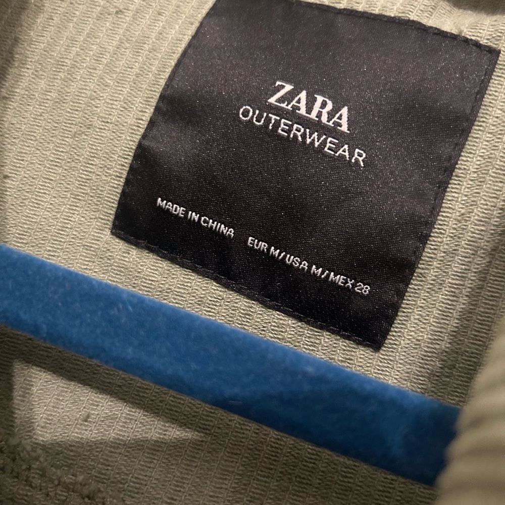 Zara Olive Green Corduroy Shacket/Jacket - Picture 6 of 8